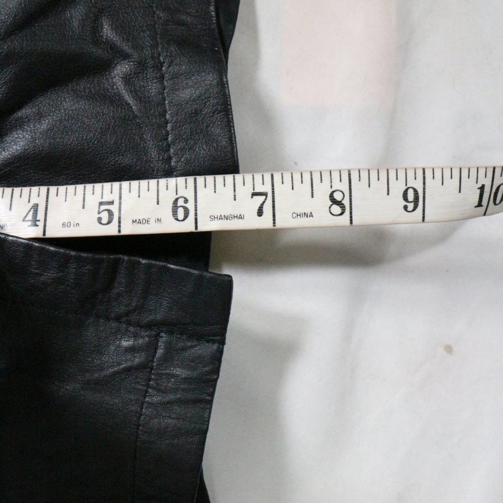 VTG CALLIOPE Leather Works A-Line Rear Slit Skirt Sz 8 - Picture 11 of 13